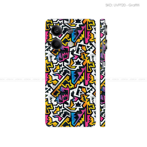 Dán Skin Điện Thoại Xiaomi Redmi 13 Series Vân Nổi Graffiti 03 | UVPT20