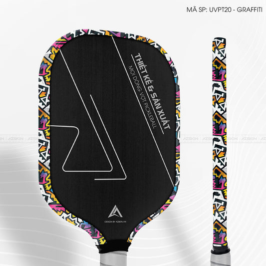 Miếng Dán Viền Vợt Pickleball Skin Vân Nổi Graffiti 03 | UVPT20