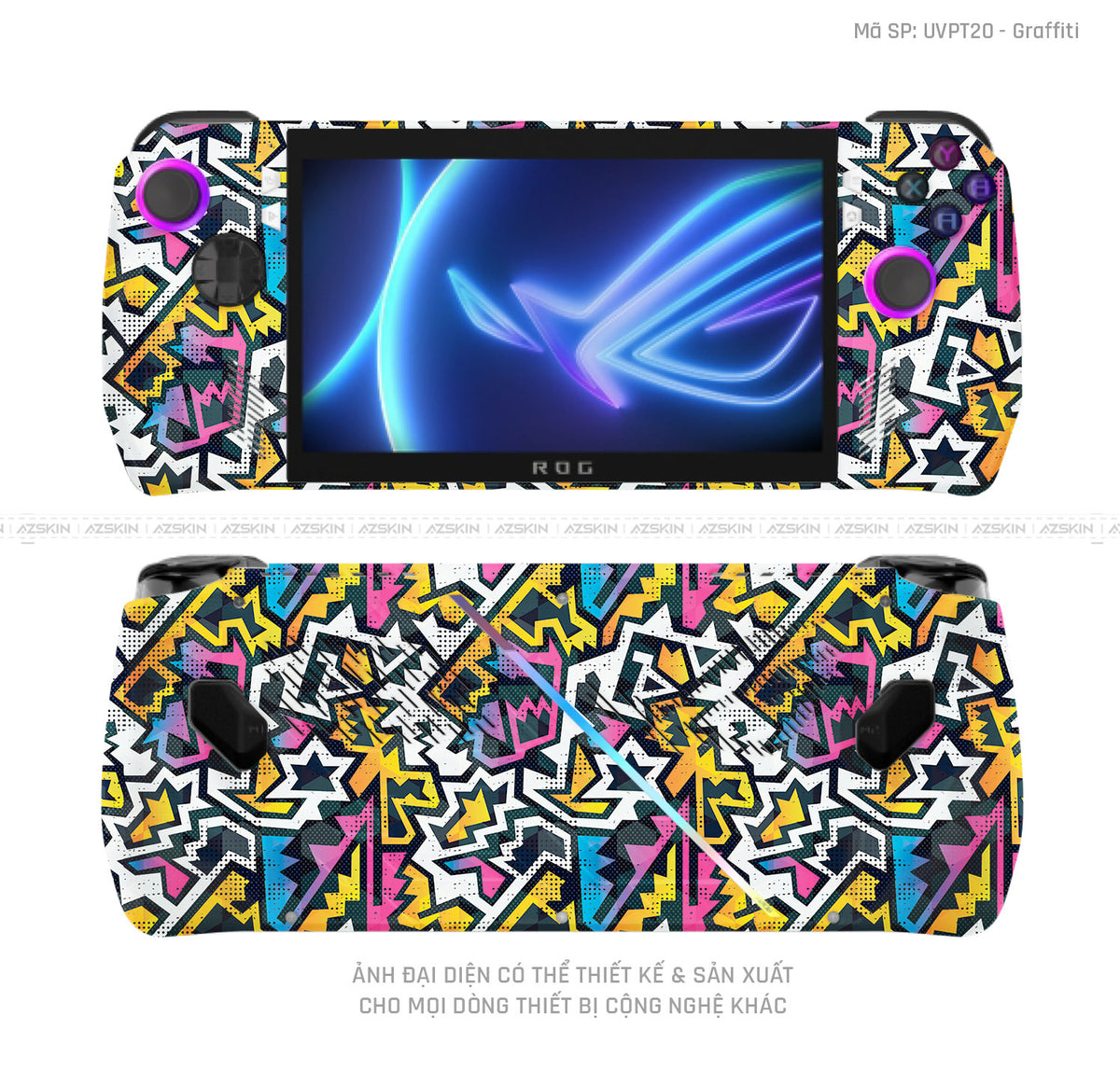 Dán Skin Máy Chơi Game Asus ROG Vân Graffiti 03 | UVPT20
