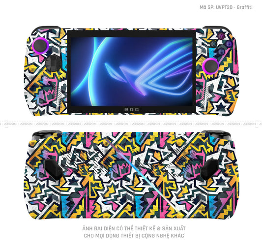 Dán Skin Máy Chơi Game Asus ROG Vân Graffiti 03 | UVPT20