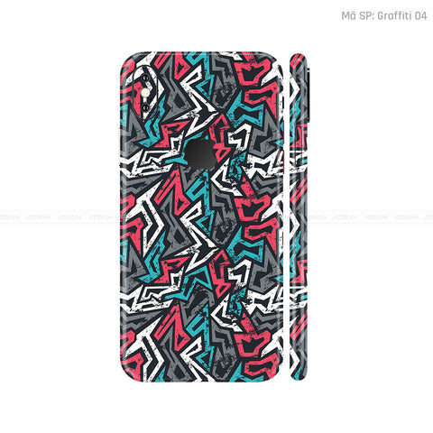 Dán Skin 3M IPhone X Series Vân Graffiti 04 | UVPT20