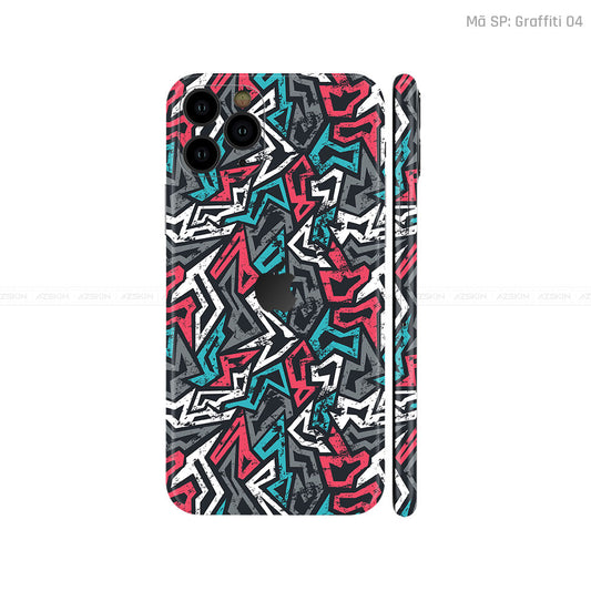 Dán Skin IPhone 11 Series Vân Nổi Graffiti 04 | UVPT20