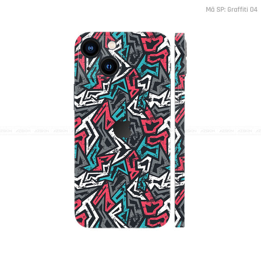 Dán Skin IPhone 14 Series Vân Nổi Graffiti 04 | UVPT20