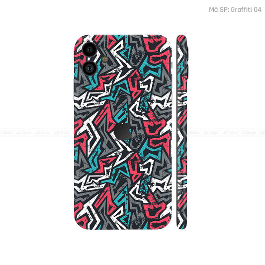 Dán Skin IPhone 11 Series Vân Nổi Graffiti 04 | UVPT20