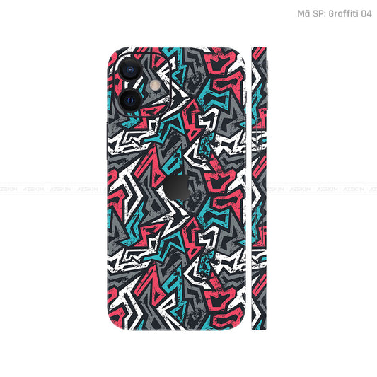 Dán Skin IPhone 12 Series Vân Nổi Graffiti 04 | UVPT20