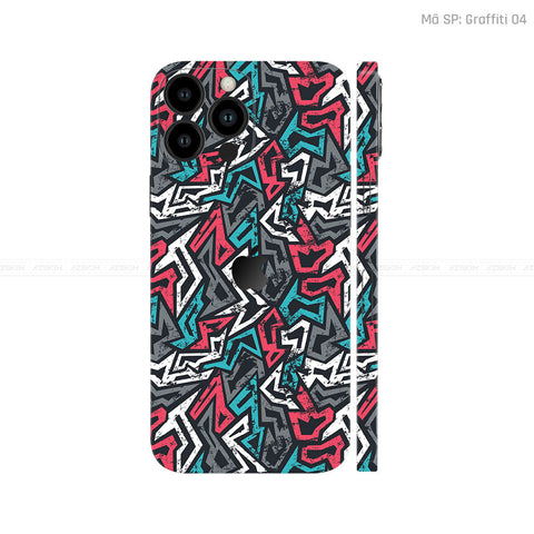 Dán Skin IPhone 12 Series Vân Nổi Graffiti 04 | UVPT20