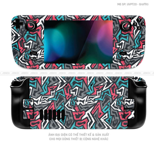 Dán Skin Máy Chơi Game Steam Deck Vân Nổi Graffiti 04 | UVPT20