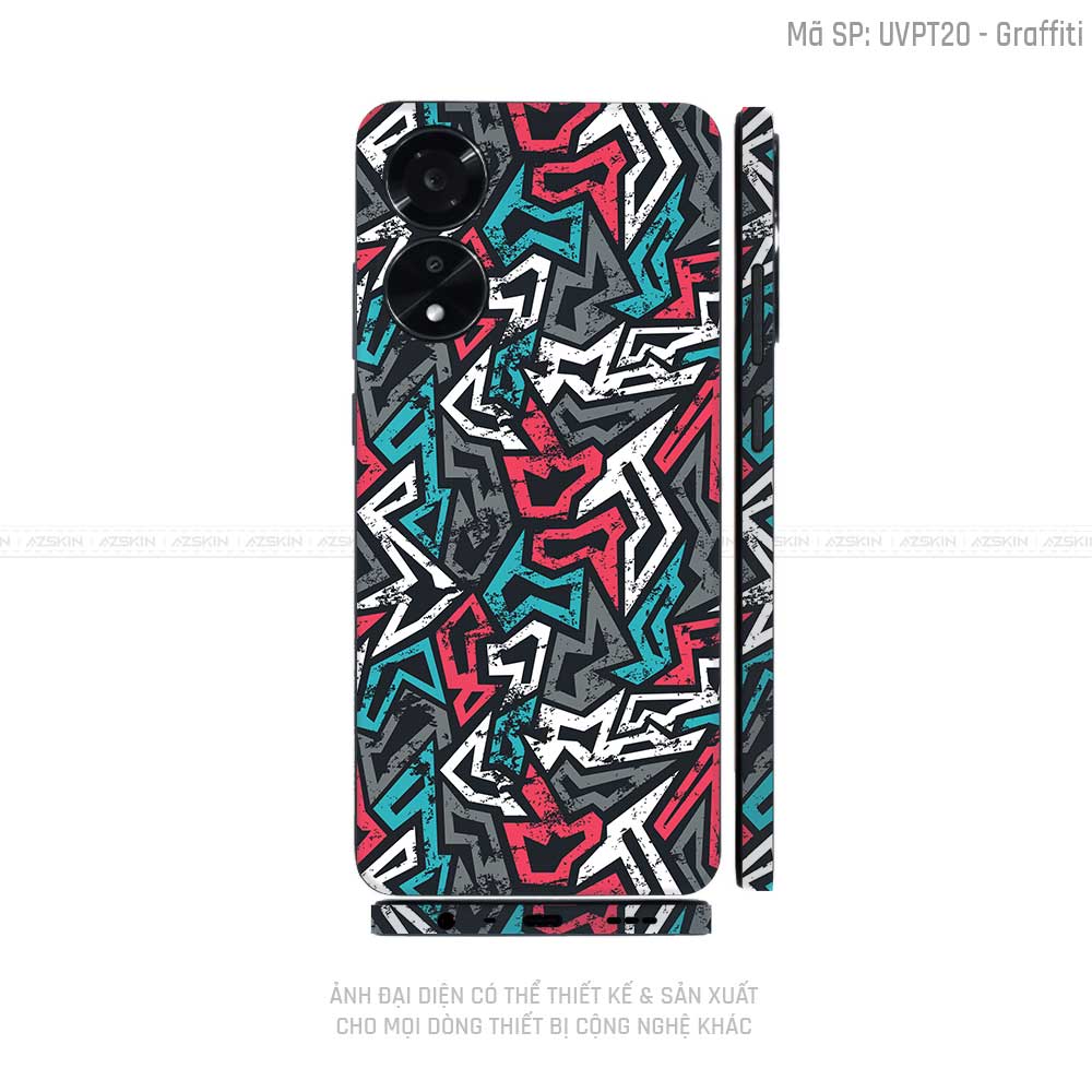 Miếng Dán Skin Điện Thoại OPPO A Series Vân Nổi Graffiti 04 | UVPT20