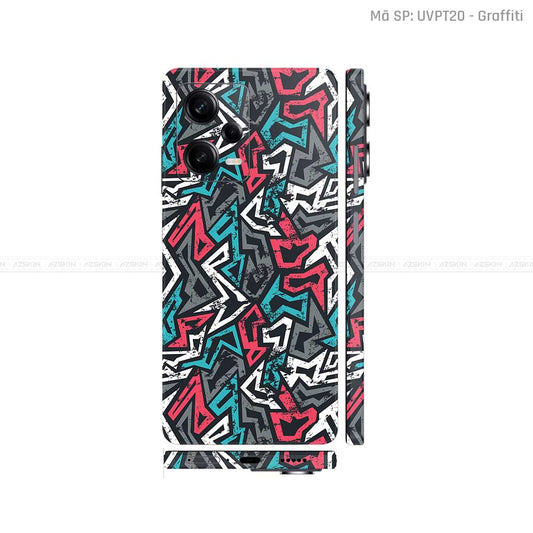 Dán Skin Xiaomi Redmi Note 12 Series Vân Nổi Graffiti 04 | UVPT20