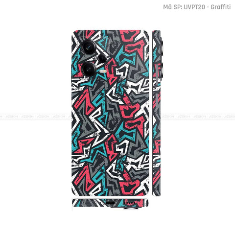 Dán Skin Xiaomi Redmi Note 12 Series Vân Nổi Graffiti 04 | UVPT20