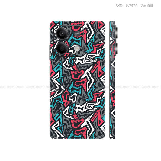 Dán Skin Điện Thoại Xiaomi Redmi 13 Series Vân Nổi Graffiti 04 | UVPT20