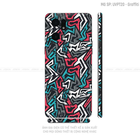 Miếng Dán Skin Điện Thoại OPPO Find X Series Vân Nổi Graffiti 04 | UVPT20