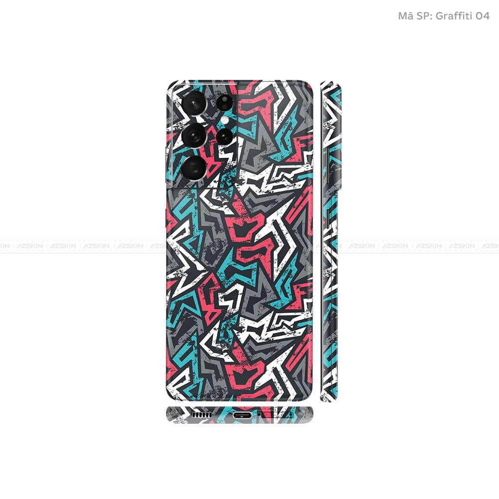 Dán Skin Galaxy S21 Series Vân Graffiti 04 | UVPT20