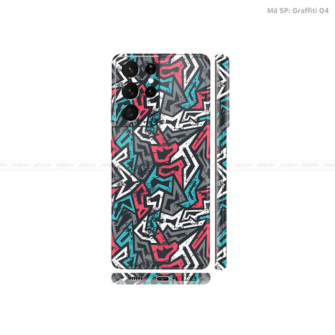 Dán Skin Galaxy S21 Series Vân Graffiti 04 | UVPT20