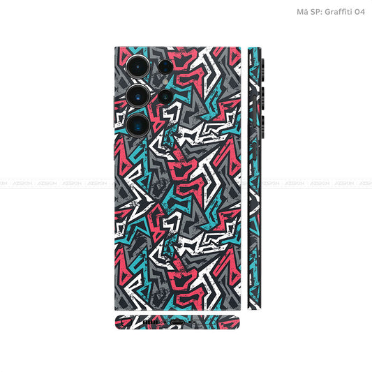 Dán Skin Samsung Galaxy S24 Series Vân Nổi Graffiti 04 | UVPT20