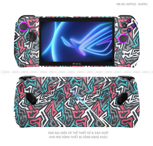 Dán Skin Máy Chơi Game Asus ROG Vân Graffiti 04 | UVPT20
