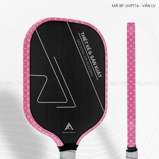 Miếng Dán Viền Vợt Pickleball Skin Vân Nổi LV Hồng | UVPT16