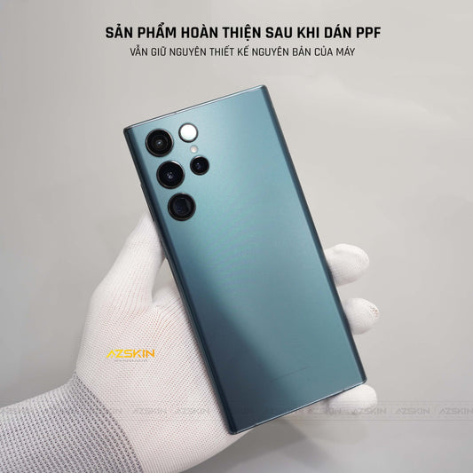 Miếng dán PPF S22 Ultra full lưng viền mặt sau đã hoàn thiện