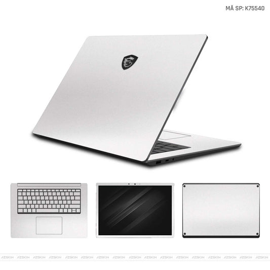 Dán Skin Laptop MSI Đổi Màu Trắng Sứ | K75540