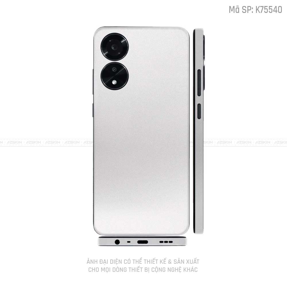 Miếng Dán Skin Điện Thoại OPPO A Series Màu Trắng | K75540