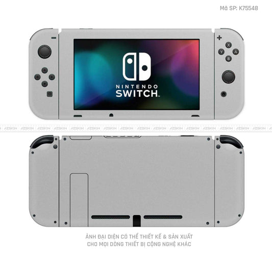 Dán Skin Máy Chơi Game Nintendo Switch Màu Bạc | K75548