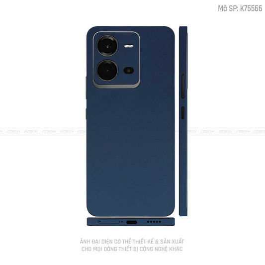 Dán Skin Vivo V Series Màu Xanh Tím Than  | K75566
