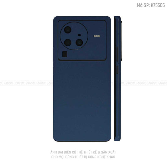 Dán Skin Vivo X Series Màu Xanh Tím Than  | K75566