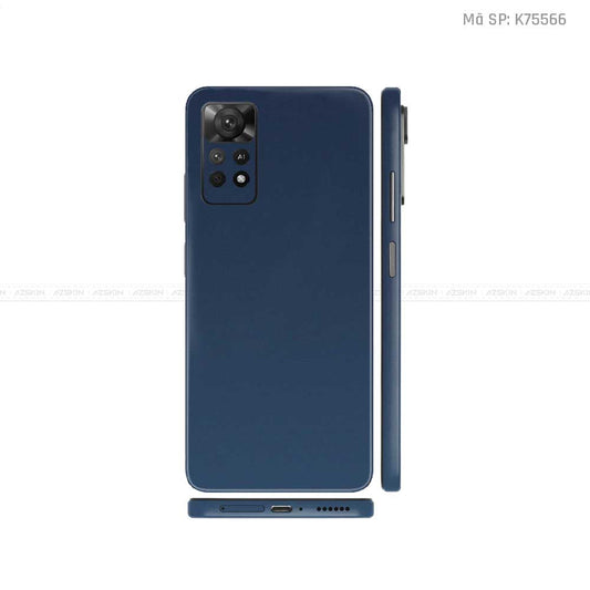 Dán Skin Xiaomi Redmi Note 11 Series Màu Xanh Nhám | K75566