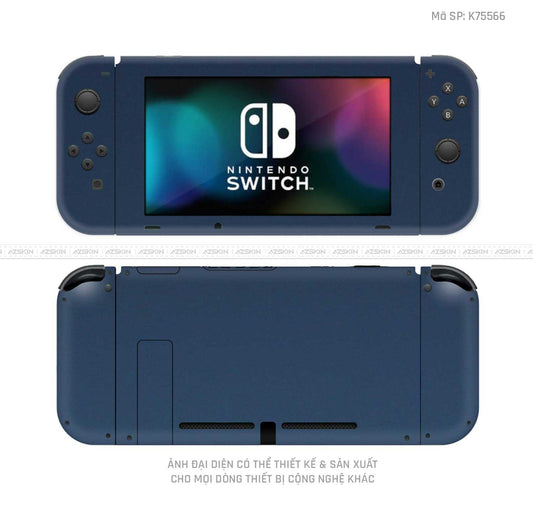 Dán Skin Máy Chơi Game Nintendo Switch Màu Xanh Blue | K75566
