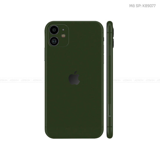 Dán Skin IPhone 11 Series Đổi Màu Xanh Rêu | K89077