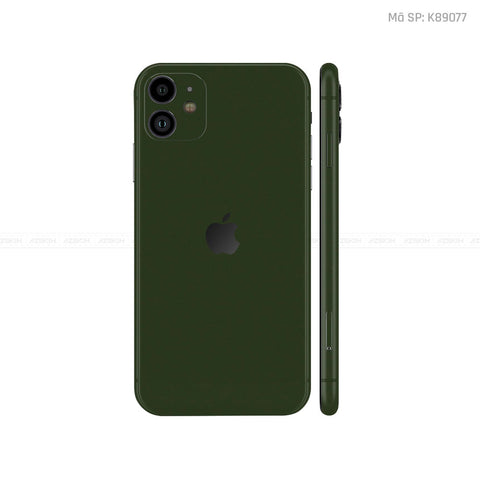 Dán Skin IPhone 11 Series Đổi Màu Xanh Rêu | K89077