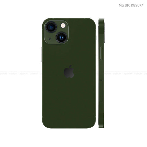 Dán Skin IPhone 13 Series Màu Xanh Rêu | K89077