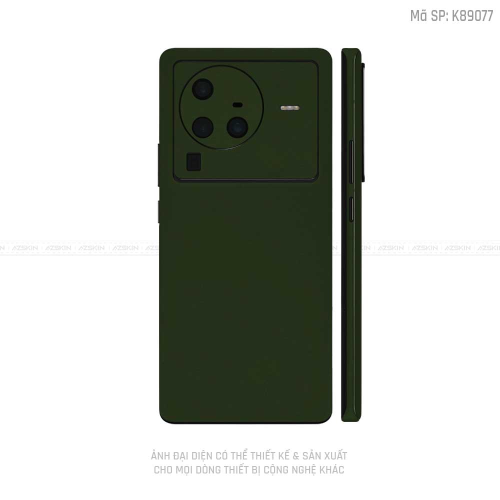 Dán Skin Vivo X Series Màu Xanh Rêu  | K89077