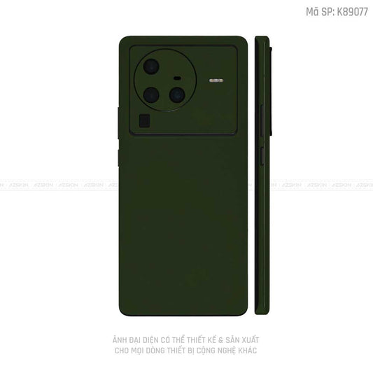 Dán Skin Vivo X Series Màu Xanh Rêu  | K89077