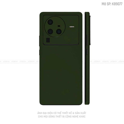 Dán Skin Vivo X Series Màu Xanh Rêu  | K89077