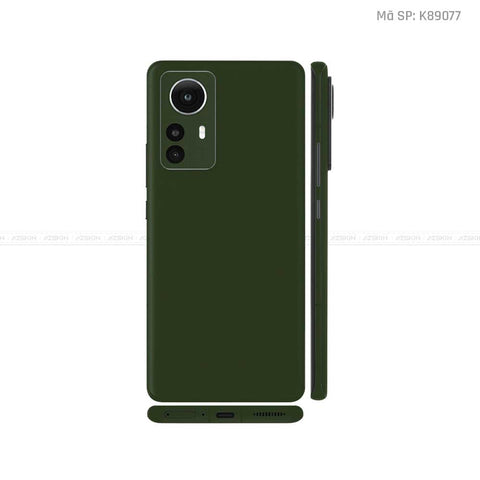 Dán Skin Xiaomi 12 Series Màu Xanh Rêu | K89077