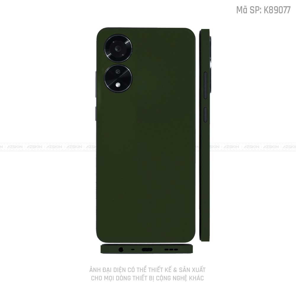 Miếng Dán Skin Điện Thoại OPPO A Series Màu Xanh Rêu  | K89077