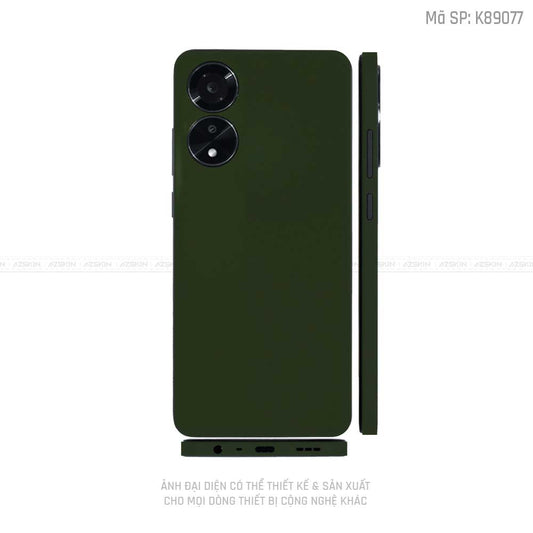 Miếng Dán Skin Điện Thoại OPPO A Series Màu Xanh Rêu  | K89077