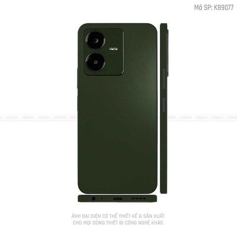Dán Skin Vivo Y Series Màu Xanh Rêu  | K89077