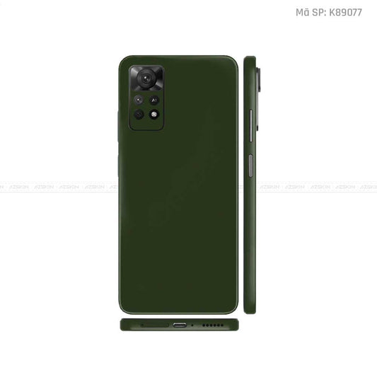 Dán Skin Xiaomi Redmi Note 11 Series Màu Xanh Rêu | K89077