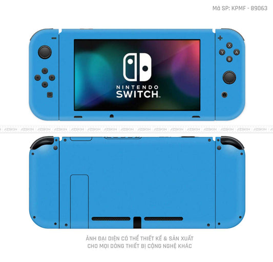 Dán Skin Máy Chơi Game Nintendo Switch Màu Xanh Dương | K89063