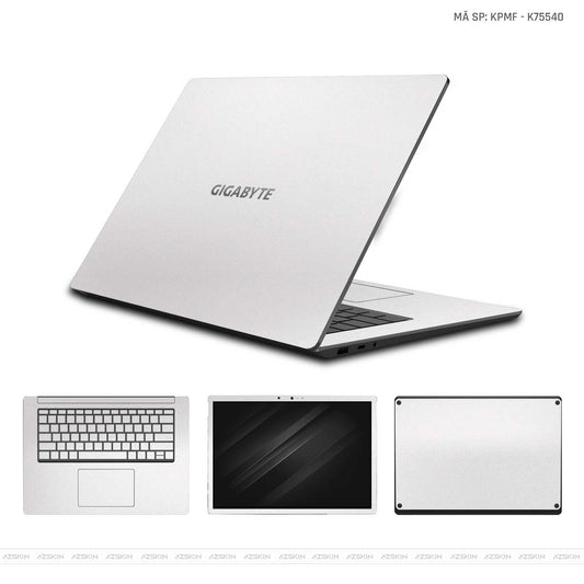 Dán Skin Laptop Gigabyte Màu Trắng Nhám | KPMF K75540