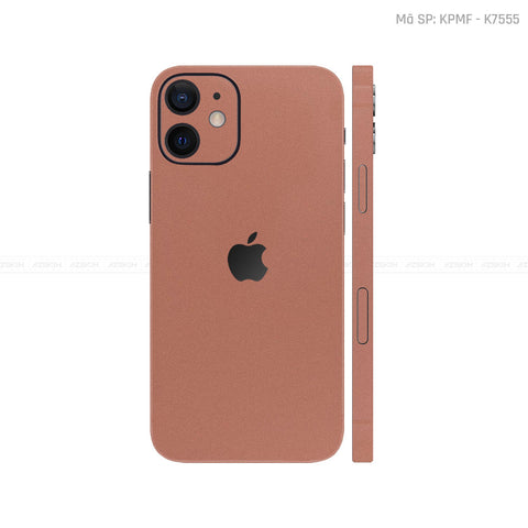 Dán Skin IPhone 12 Series Màu Vàng Hồng