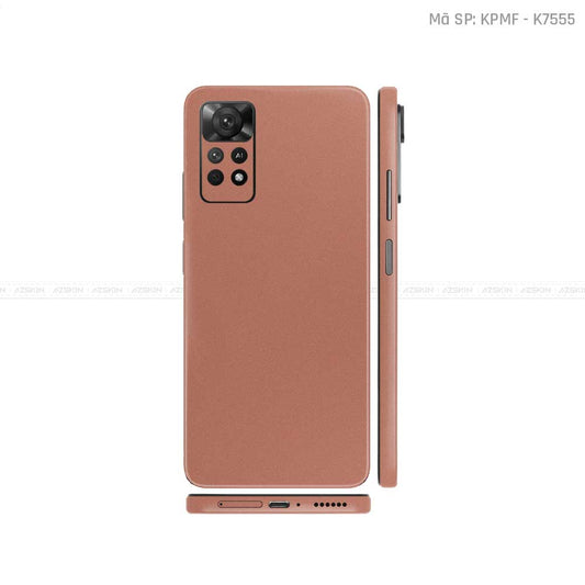 Dán Skin Xiaomi Redmi Note 11 Series Màu Vàng Hồng | K75555