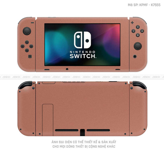 Dán Skin Máy Chơi Game Nintendo Switch Màu Vàng Hồng | K75555