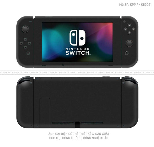 Dán Skin Máy Chơi Game Nintendo Switch Màu Đen Lì | K89021