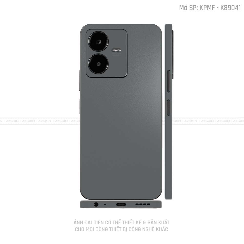 Dán Skin Vivo Y Series Màu Xám Xi | K89041