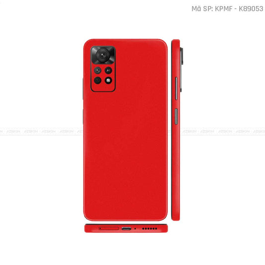 Dán Skin Xiaomi Redmi Note 11 Series Màu Đỏ Nhám | K89053