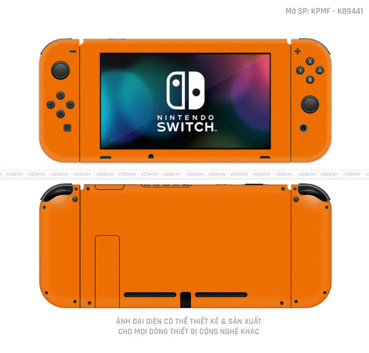 Dán Skin Máy Chơi Game Nintendo Switch Màu Cam | K75540