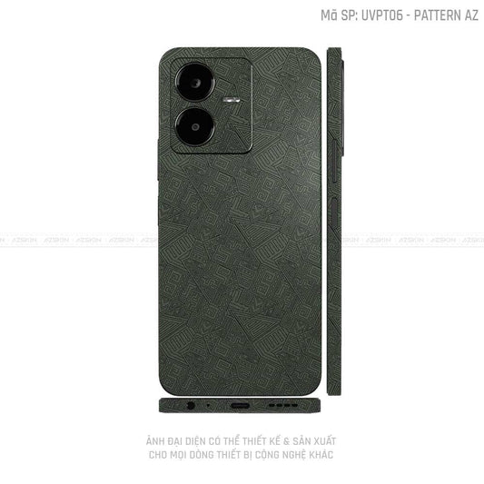 Dán Skin Vivo Y Series Vân Pattern AZ Xanh Midnight | UVPT06